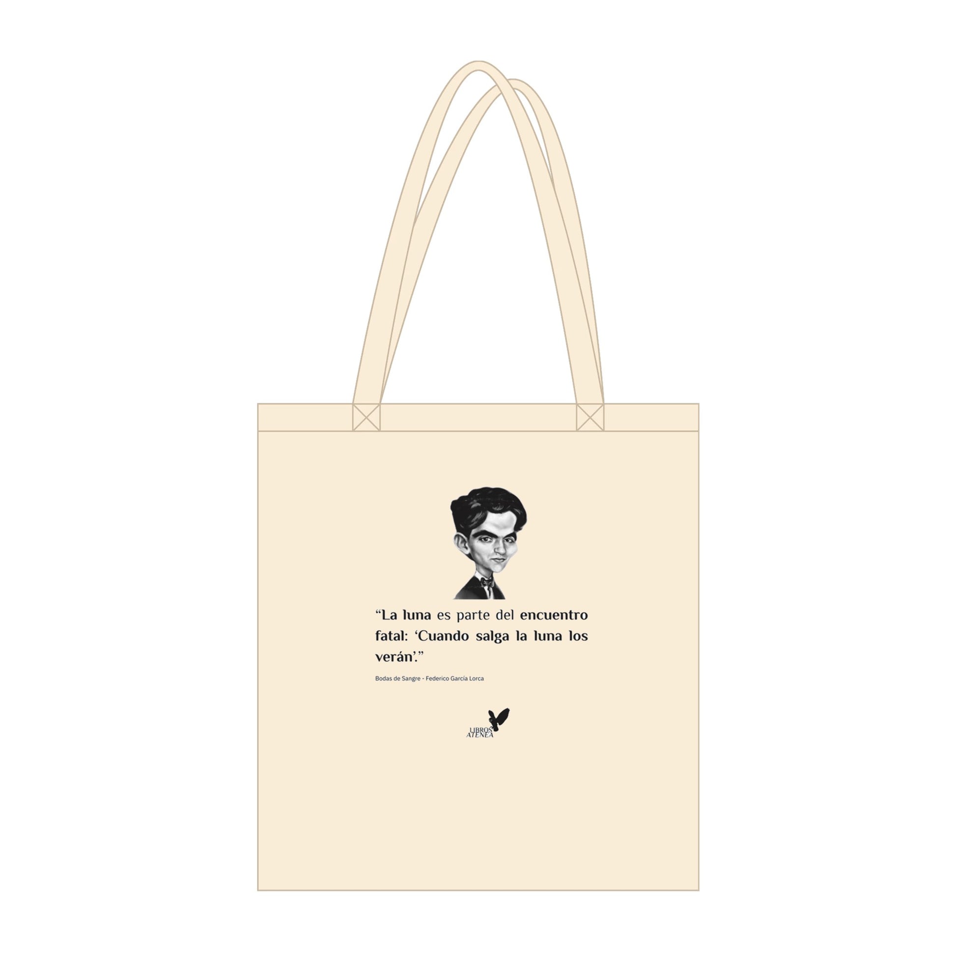 Adquiere nuestra exclusiva tote bag con una cita inspiradora de Federico García Lorca. Perfecta para tus libros y esenciales diarios. ¡Compra ahora y lleva contigo la esencia de Lorca!
