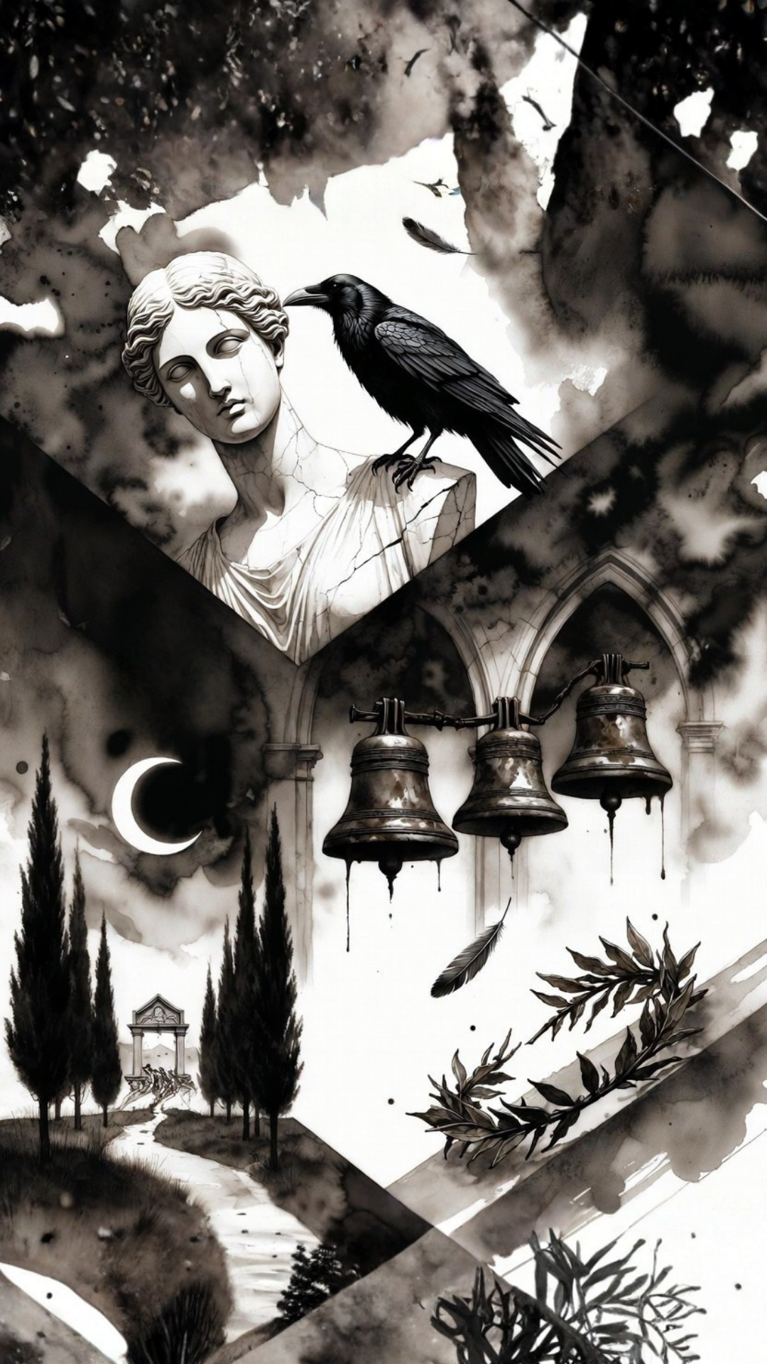 ilustracion Antología Poética — Edgar Allan Poe | Edición Completa Atenea